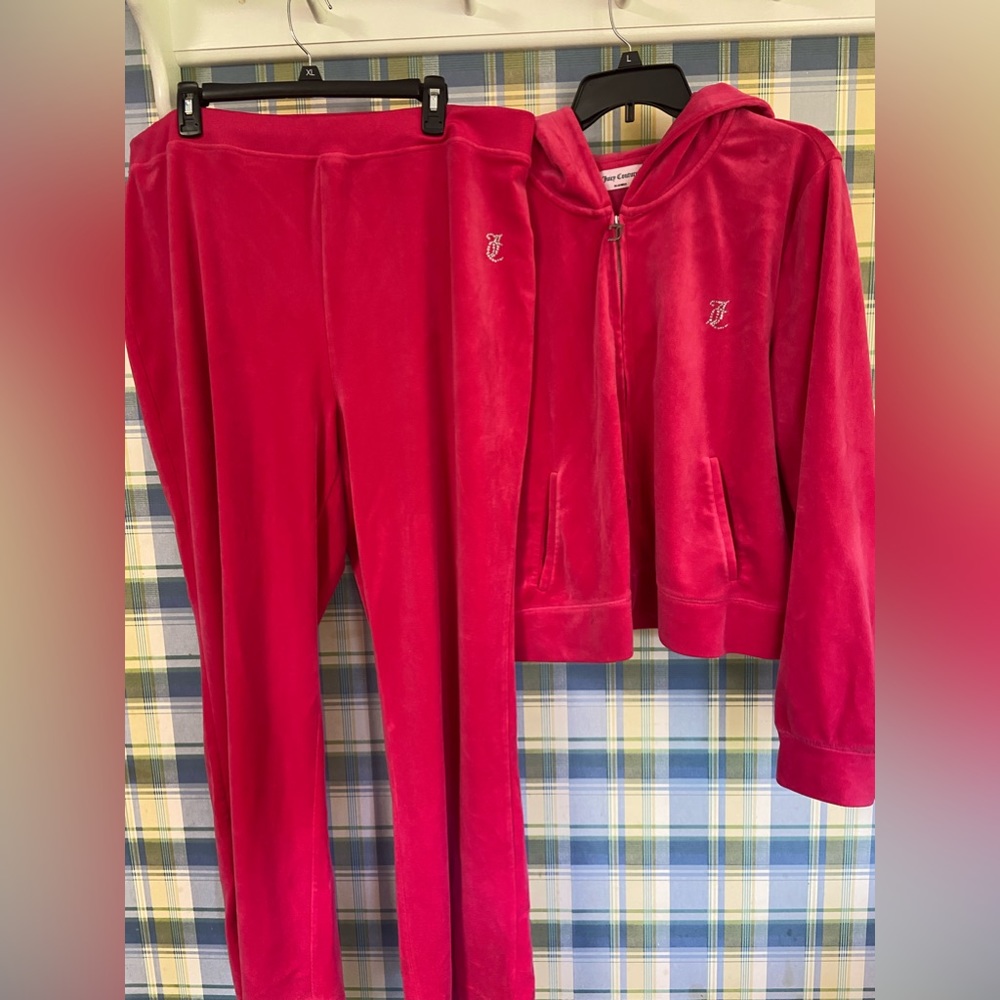 Juicy Couture track suit. Hot pink hoodie and matching pants.
